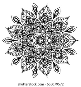 Mandalas for coloring book. Decorative round ornaments. Unusual flower shape. Oriental vector, Anti-stress therapy patterns. Weave design elements. Yoga logos Vector.