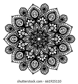 Mandalas for coloring book. Decorative round ornaments. Unusual flower shape. Oriental vector, Anti-stress therapy patterns. Weave design elements. Yoga logos Vector.