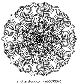 Mandalas for coloring book. Decorative round ornaments. Unusual flower shape. Oriental vector, Anti-stress therapy patterns. Weave design elements. Yoga logos Vector.