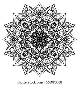 Mandalas for coloring book. Decorative round ornaments. Unusual flower shape. Oriental vector, Anti-stress therapy patterns. Weave design elements. Yoga logos Vector.