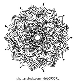 Mandalas for coloring book. Decorative round ornaments. Unusual flower shape. Oriental vector, Anti-stress therapy patterns. Weave design elements. Yoga logos Vector.