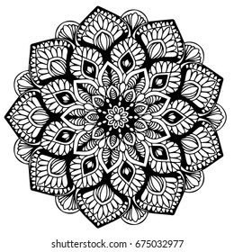 Mandalas for coloring book. Decorative round ornaments. Unusual flower shape. Oriental vector, Anti-stress therapy patterns. Weave design elements. Yoga logos Vector.