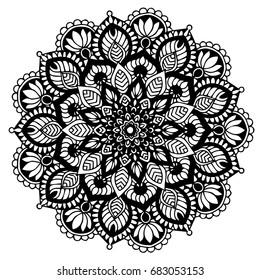 Mandalas for coloring book. Decorative round ornaments. Unusual flower shape. Oriental vector, Anti-stress therapy patterns. Weave design elements. Yoga logos Vector.