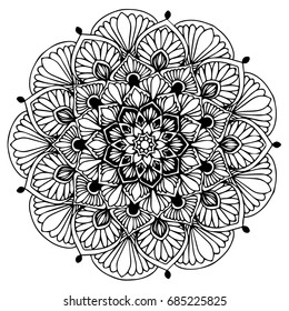 Mandalas for coloring book. Decorative round ornaments. Unusual flower shape. Oriental vector, Anti-stress therapy patterns. Weave design elements. Yoga logos Vector.