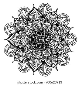 Mandalas for coloring book. Decorative round ornaments. Unusual flower shape. Oriental vector, Anti-stress therapy patterns. Weave design elements. Yoga logos Vector.