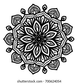 Mandalas for coloring book. Decorative round ornaments. Unusual flower shape. Oriental vector, Anti-stress therapy patterns. Weave design elements. Yoga logos Vector.