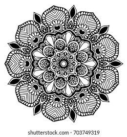 Mandalas for coloring book. Decorative round ornaments. Unusual flower shape. Oriental vector, Anti-stress therapy patterns. Weave design elements. Yoga logos Vector.