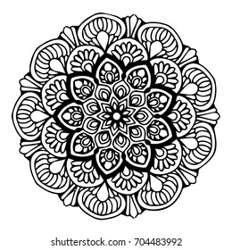 Mandalas for coloring book. Decorative round ornaments. Unusual flower shape. Oriental vector, Anti-stress therapy patterns. Weave design elements. Yoga logos Vector.