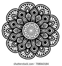Mandalas for coloring book. Decorative round ornaments. Unusual flower shape. Oriental vector, Anti-stress therapy patterns. Weave design elements. Yoga logos Vector.
