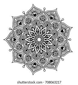 Mandalas for coloring book. Decorative round ornaments. Unusual flower shape. Oriental vector, Anti-stress therapy patterns. Weave design elements. Yoga logos Vector.