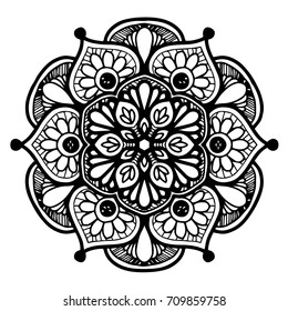 Mandalas for coloring book. Decorative round ornaments. Unusual flower shape. Oriental vector, Anti-stress therapy patterns. Weave design elements. Yoga logos Vector.