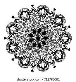 Mandalas for coloring book. Decorative round ornaments. Unusual flower shape. Oriental vector, Anti-stress therapy patterns. Weave design elements. Yoga logos Vector.