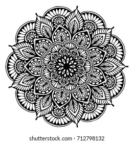 Mandalas for coloring book. Decorative round ornaments. Unusual flower shape. Oriental vector, Anti-stress therapy patterns. Weave design elements. Yoga logos Vector.