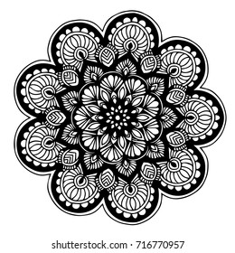 Mandalas for coloring book. Decorative round ornaments. Unusual flower shape. Oriental vector, Anti-stress therapy patterns. Weave design elements. Yoga logos Vector.