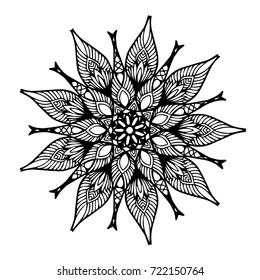Mandalas for coloring book. Decorative round ornaments. Unusual flower shape. Oriental vector, Anti-stress therapy patterns. Weave design elements. Yoga logos Vector.