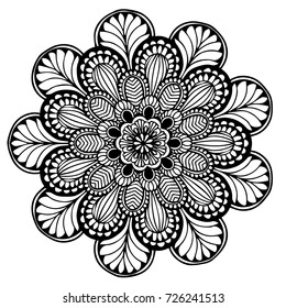 Mandalas for coloring book. Decorative round ornaments. Unusual flower shape. Oriental vector, Anti-stress therapy patterns. Weave design elements. Yoga logos Vector.