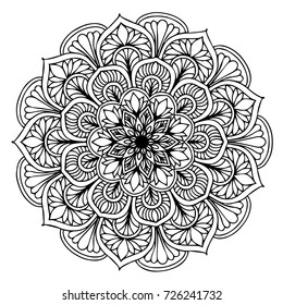 Mandalas for coloring book. Decorative round ornaments. Unusual flower shape. Oriental vector, Anti-stress therapy patterns. Weave design elements. Yoga logos Vector.