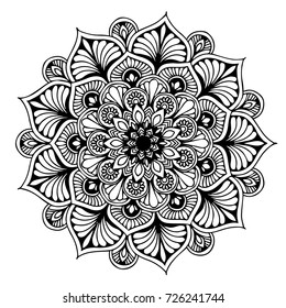 Mandalas for coloring book. Decorative round ornaments. Unusual flower shape. Oriental vector, Anti-stress therapy patterns. Weave design elements. Yoga logos Vector.
