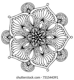 Mandalas For Coloring Book Decorative Round Ornaments Unusual Flower Shape Oriental Vector