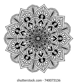 Mandalas for coloring book. Decorative round ornaments. Unusual flower shape. Oriental vector, Anti-stress therapy patterns. Weave design elements. Yoga logos Vector.