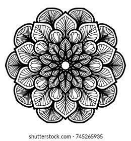 Mandalas for coloring book. Decorative round ornaments. Unusual flower shape. Oriental vector, Anti-stress therapy patterns. Weave design elements. Yoga logos Vector.