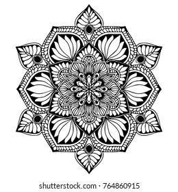 Mandalas for coloring book. Decorative round ornaments. Unusual flower shape. Oriental vector, Anti-stress therapy patterns. Weave design elements. Yoga logos Vector.