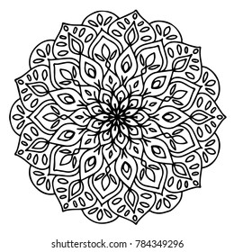 Mandalas for coloring book. Decorative round ornaments. Unusual flower shape. Oriental vector, Anti-stress therapy patterns. Weave design elements. Yoga logos Vector.
