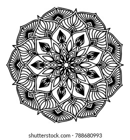 Mandalas for coloring book. Decorative round ornaments. Unusual flower shape. Oriental vector, Anti-stress therapy patterns. Weave design elements. Yoga logos Vector.