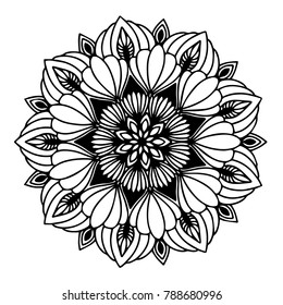 Mandalas for coloring book. Decorative round ornaments. Unusual flower shape. Oriental vector, Anti-stress therapy patterns. Weave design elements. Yoga logos Vector.