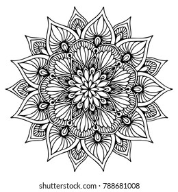 Mandalas for coloring book. Decorative round ornaments. Unusual flower shape. Oriental vector, Anti-stress therapy patterns. Weave design elements. Yoga logos Vector.