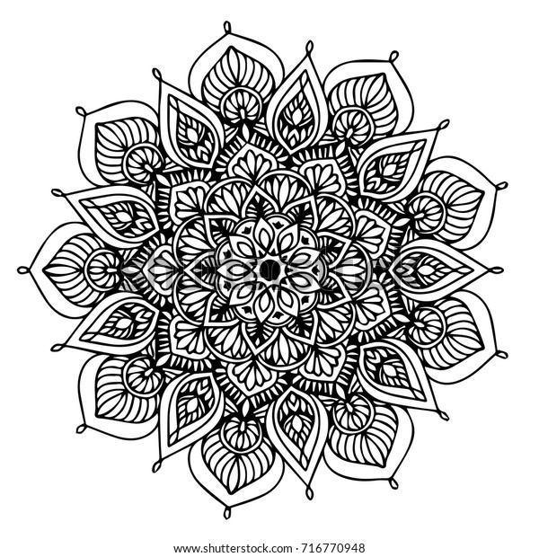 Mandalas Coloring Book Decorative Round Ornaments Stock Vector (Royalty ...