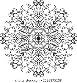 Mandalas for a coloring book featuring decorative round ornaments. Vintage decorative elements with an oriental pattern, designed as a vector illustration. Ideal for Henna and Mehendi designs.