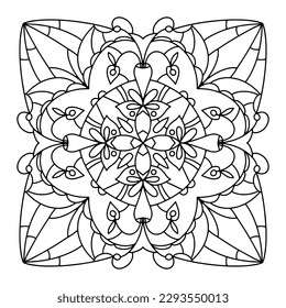 Mandalas para colorear un libro. Vector oriental, patrones de terapia antiestrés.