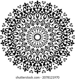 Mandalas coloring book pages, Decorative round ornament in flower shape, Oriental vector, Anti-stress therapy patterns, Weave design elements, Yoga logos Vector