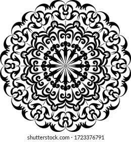 Mandalas for coloring book.Decorative round ornaments.Unusual flower shape.Oriental vector. Creative mandala design.