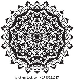 Mandalas for coloring book.Decorative round ornaments.Unusual flower shape.Oriental vector. Creative mandala design.Flower Mandalas.
