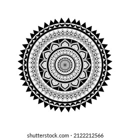 Mandalas for coloring book.Vector Black and White Mandala, Mandala Circle Pattern Isolated on White, Decorative round ornaments.Oriental vector, Mandala Illustration Vector.
