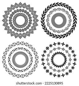 Mandalas for coloring page. Decorative round ornaments. Unusual flower shape. Mandala vector.