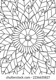 Mandalas Coloring Pages Adult And Kids Vector art.