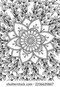 Mandalas Coloring Pages Adult And Kids Vector art.