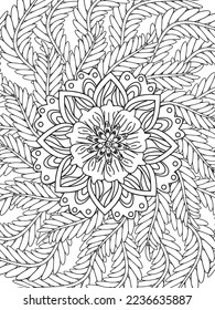Mandalas Coloring Pages Adult And Kids Vector art.