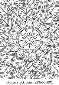 Mandalas Coloring Pages Adult And Kids Vector art.