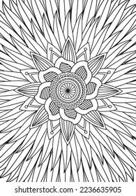 Mandalas Coloring Pages Adult And Kids Vector art.