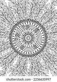 Mandalas Coloring Pages Adult And Kids Vector art.