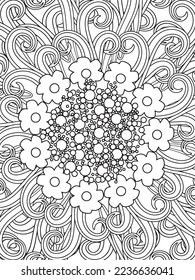 Mandalas Coloring Pages Adult And Kids Vector art.