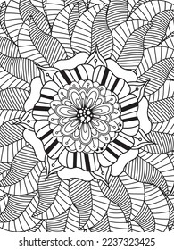 Mandalas Coloring Pages Adult And Kids Vector art.