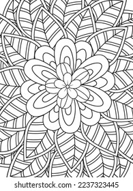 Mandalas Coloring Pages Adult And Kids Vector art.