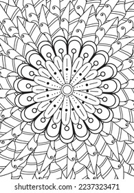 Mandalas Coloring Pages Adult And Kids Vector art.