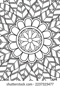 Mandalas Coloring Pages Adult And Kids Vector art.
