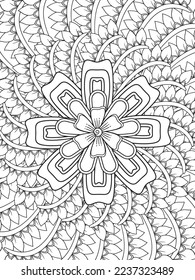 Mandalas Coloring Pages Adult And Kids Vector art.